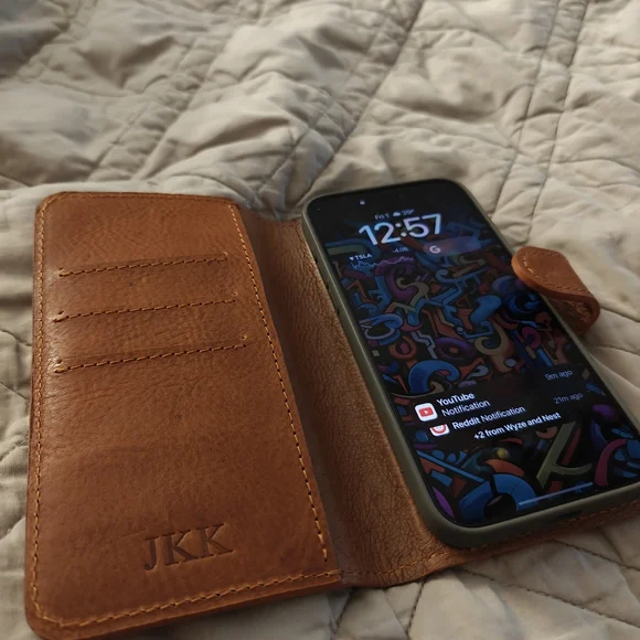 Handmade Genuine Leather iPhone wallet